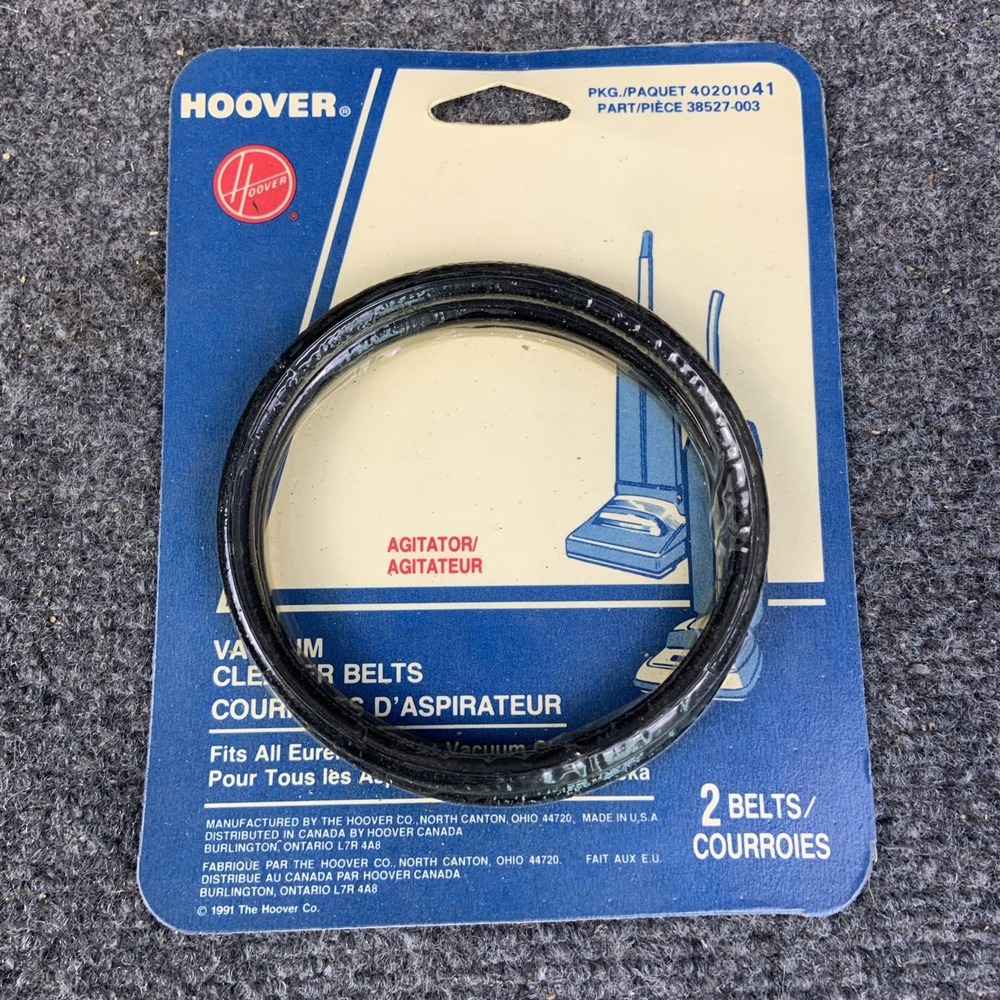 HOOVER 2 Pack Vacuum Cleaner Belts 40201041 fits Eureka Uprights 38527-003 NEW
